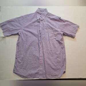 Mens medium purple checkered shirt